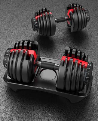 China Wholesale High Quality Adjustable Weight Dumbbell Set Best Seller Indoor Fitness Equipment Men Weights Adjustable Dumbbell Set for sale