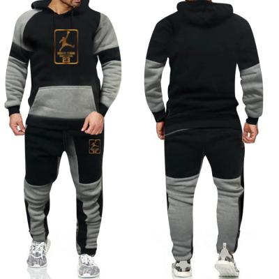 China Breathable Custom Long Sleeve Sweatpants And Hoodie Set Mens Casual Sweatsuits Solid Color Set With Hoodie for sale