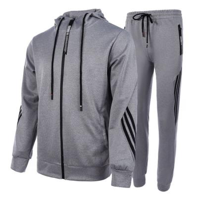 China Leisure Breathable Good Quality Zip Up Mens Tracksuit Hoodie Set Fitness Running Suit Fashion Hoodie Sets For Men for sale