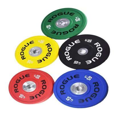 China Rubber Covered Dumbbell Weightlifting Plates Barbell Set Multiple Plates Gym Weightlifting Color Weightlifting Barbell Plates for sale