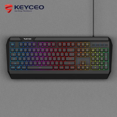 China Hot sale gaming teclado RGB backlit keyboard plug and play wired laptop keyboard gaming keyboard cheap gamers teclado for sale