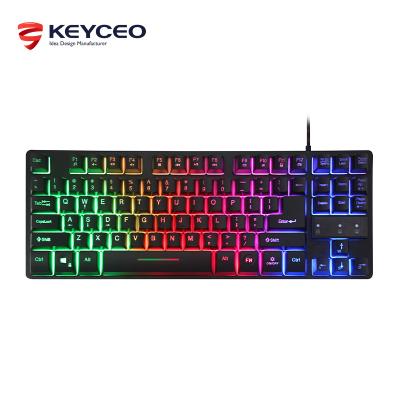 China Midi Controller 87 Keys LED Gaming Keyboard For Dota 2 Gaming Players Multimedia Keys Midi Controller Keyboard Yes for sale