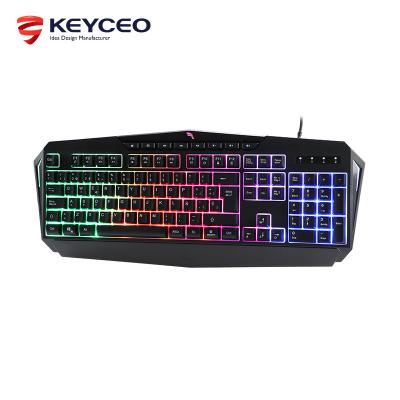 China Capacitive Multimedia Gaming Keyboard For Gamer User Professional Rainbow 3 RGB Light Backlit Available for sale