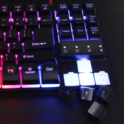 China 2022 Mechanical Real Feeling Hot Selling Mechanical Computer External USB Wired Rainbow Gaming Backlit Membrane Keyboard for sale