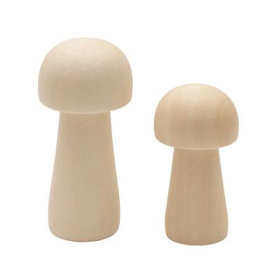 China Wooden Head Children Europe Wooden Color Mushroom Puzzle Painted Toys DIY Crafts Decorative 0rnaments for sale