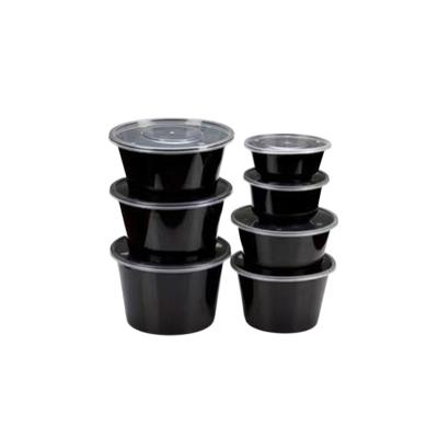 China Disposable Food Container Plastic Packaging Disposable Take Out Box Round Take Out Box for sale