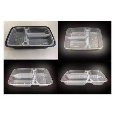 China Hot Selling Rectangular Disposable Food Container Disposable Take Away Clear Lid Box for sale