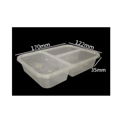 China Best Seller 3 Compartment Disposable Plastic Food Container Packaging Take Out Boxes for sale