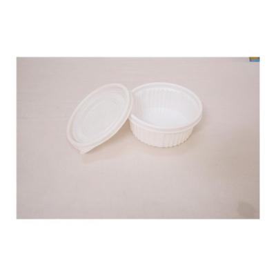 China Disposable Promotional Disposable Food Containers Curry Round Plastic Take Out Box for sale