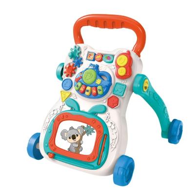 China Baby Study Sit To Stand Toddler Learning Musical Car Baby Push Walk Walker With Wheels And Early Educational Activity Center for sale