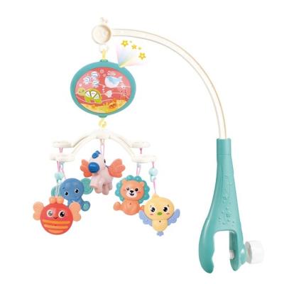 China Plastic Musical Baby Crib Mobile with Music and Projector Bed Bell Remote Control Hanging Ratchets Rotating Sleep Music Newborn Toys for sale