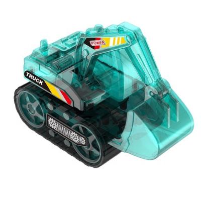 China Trsanparent Plastic Kids Funny Assembly Building Block Vehicle Construction Truck Solar Power DIY Robot DIY STEM Building Toys for sale