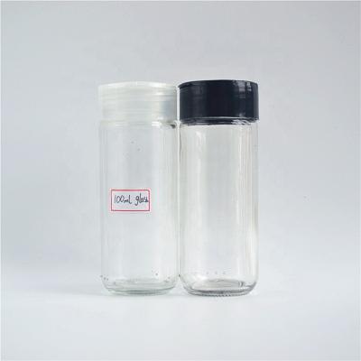 China 100ml Viable Glass Spice Container With Spice Cap for sale