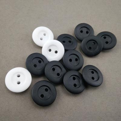 China Custom Plastic Soft Button Viable Rubber Buttons With 2 Holes 2 Holes Button Round For Shirt Clothing Clothes Flatback Wholesale Price for sale