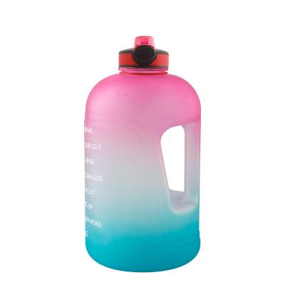 China Sustainable Portable Gradient Large Capacity Water Cup Kettle 3.78L Sports 1 Gallon Plastic Water Cup Bottle for sale