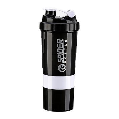 China Sustainable Wholesale Plastic Fitness Gym Shaker Bottle With Metal Ball for sale