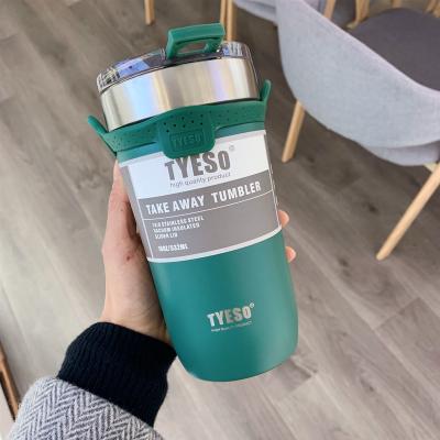 China PORTABLE Mug Double Wall Coffee Insulation Ice Bully Mug Vacuum Flask Thermos Tumbler Stainless Steel Car Thermal Cold Mug With Straw for sale