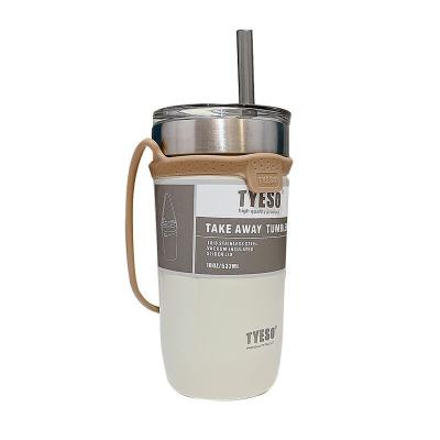 China PORTABLE Double Wall Vacuum Flask Travel Coffee Mugs Stainless Steel Thermal Cold Insulated Water Tumbler Cups With Lid And Straw for sale