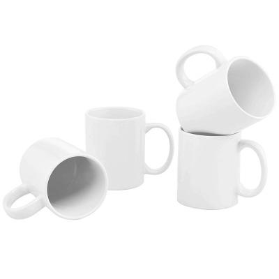 China Wholesale 3A Viable 11oz Classic Blank White Ceramic Mugs Sublimation Coffee Mug for sale