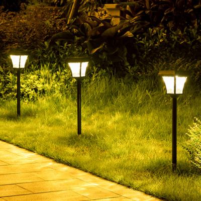 China Garden Landscape IP55 Lawn Pillar Outdoor Decorative Waterproof Solar Lighting LED Spike Garden Light for sale