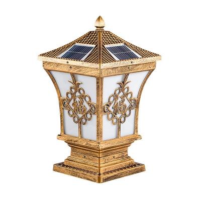 China European Pillar Light Base Pathway Light Outdoor Solar Pillar Lamp for sale