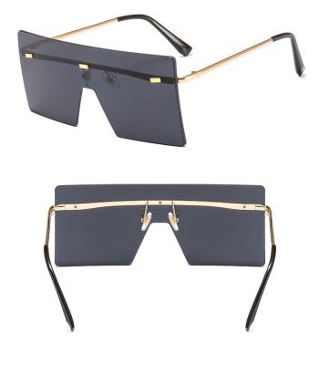 China Seaygift Fashion Mens Designers Vintage Sun Glasses Shades Big Women Eyewear Rimless Frameless Oversized Luxury Square Sun Glasses for sale