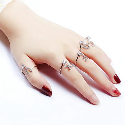 China Adjustable Finger Rings 26 Letter Rings Women Girl Fashion Letter Rings Simple Trend Open Initial HOT FASHION Rhinestone Adjustable Wholesale Price for sale