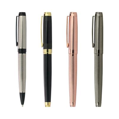 China office & Custom Logo Free Ink School Pen Personalized Gold Color Metal Rollerball Black Pens For Business Man for sale