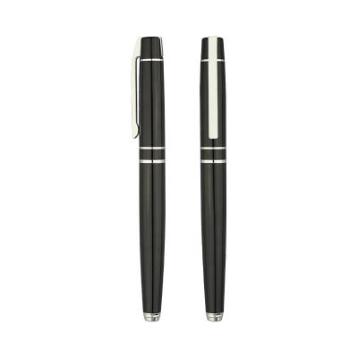 China office & Stylish Thick Black Metal Rollerball Pen Best School Pen Best School Business Gift Promotion Matte Ballpoint Pen for sale