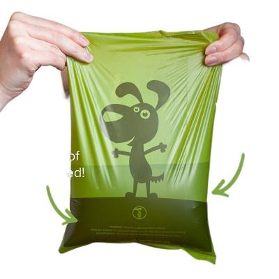 China Sustainable Custom Logo Eco Friendly Printed Pet Biodegradable Earth Dog Poop Rated Waste Bag for sale