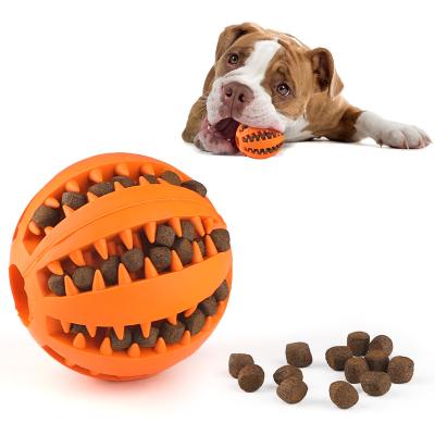 China Viable Pet Toy Ball Watermelon Shape Dog Molar Ball Bite Resistant Clean Teeth Sinking Ball Pet Chew Toy for sale