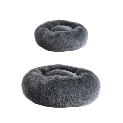 China 2023 Hot Selling Warmer Soft Washable Dog Round PV Plush Luxury Pet Beds and Accessories for Pets for sale