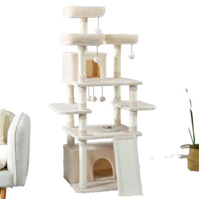 China Cat Tree Cat Condo Tower Modern Stocked Cat Activity Tree Gray for sale