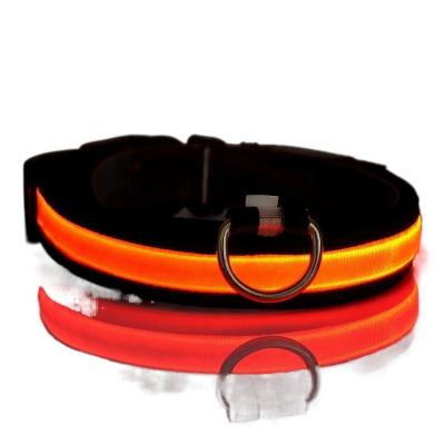 China Wholesale Dog Cat Nylon LED Pet Viable Flashing Collar for sale