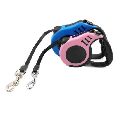 China Durable Automatic Extendable Lead Stocked Rope 3M/5M Retractable Dog Leash Pet Accessories Adjustable Nylon Dog Leash Traction Rope for sale