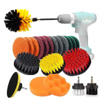 China 22pcs Drill Brush Attachments Set Scrub Pads Sponge Power Scrubber Brush en venta