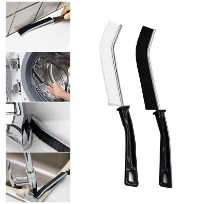 China Bathroom Crevice Hard Bristle Brush Window Slot Narrow Handle Crevice Cleaning Brush for sale