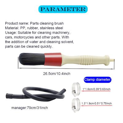 China Hard PBT Brush Parts Washing Brush Set Heavy Oil Stain Cleaning Brush With Hose zu verkaufen