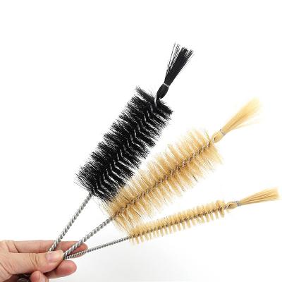 China High Quality Pig Bristles And Horsehair Pipe Tube Sprial Cleaning Brush Bottle Washing Brush for sale