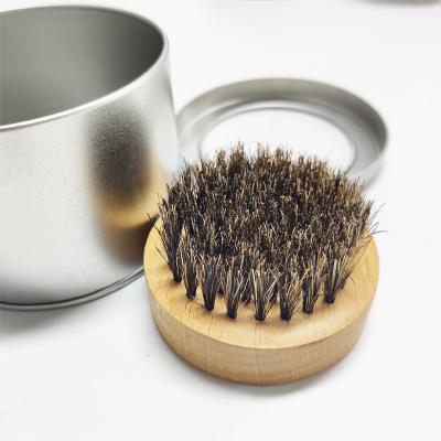 China Special Shaped Man Beard Brush Hog Bristle Wooden Base 5.5cm Dia for sale