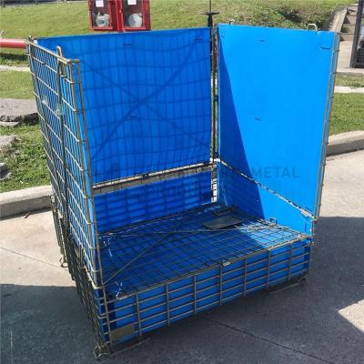 China Folding Stackable PET Preform Warehouse Wire Storage CBM 1.15 Cage for sale