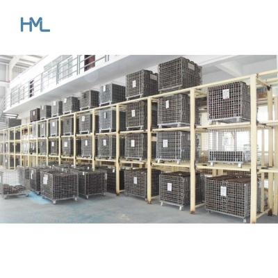 China Custom Collapsible Collapsible Metal Wire Mesh Container Material Handling Equipment Storage for sale