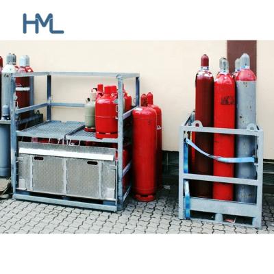 China Soft Q235 Steel Metal Wire Mesh LPG Propane Cylinder Oxygen Cylinder Storage Stackable Cages For Forklift for sale