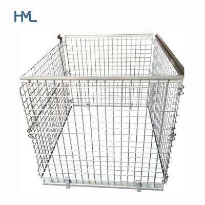 China Q235 Customized Steel Powder Coating Mild Steel Warehouse Pallet Stacking Wire Container for sale