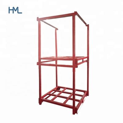 China Large Load Capacity Warehouse Storage Industrial Folding Steel Stacking Heavy Duty Warehouse Storage Palletainer for sale