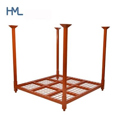 China Customized Heavy Duty Double Faced Truck Spare Part Powder Coating Stacking Tire Pallet Rack For Tires for sale