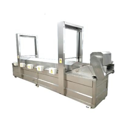 China food & Beverage Factory Small Crispy Potato Meat Frying Equipment Continuous Chicken Chop Sizing And Frying Line for sale