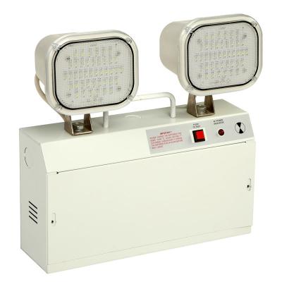 China Luz de emergencia recargable gemela con pilas de la cabeza 3014 SMD LED en venta