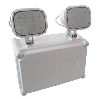 China Cubierta gemela de la PC de las luces de emergencia del punto de NiCd de la prenda impermeable IP65 automática en venta