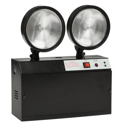 China luces con pilas gemelas recargables de la salida de emergencia de las luces de emergencia del punto de 2W LED en venta